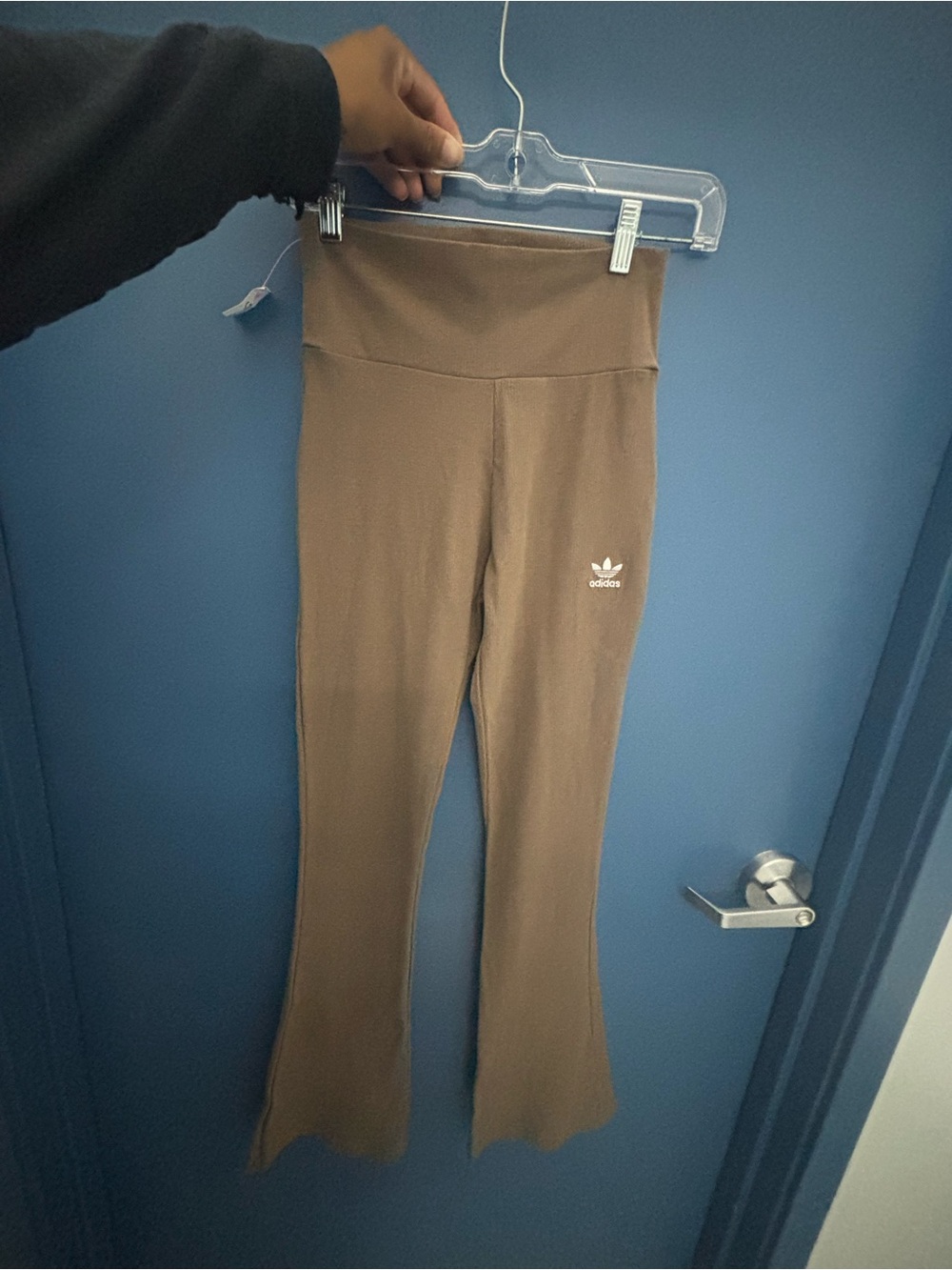 adidas Kids Brown High-Waist Flare Leggings